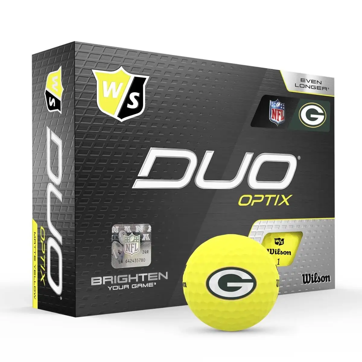 Wilson Staff Duo Optix NFL Team Licensed Golf Balls - Matte Yellow 6 Wilson Staff Duo Optix NFL Team Licensed Golf Balls - Matte Yellow - Image 4