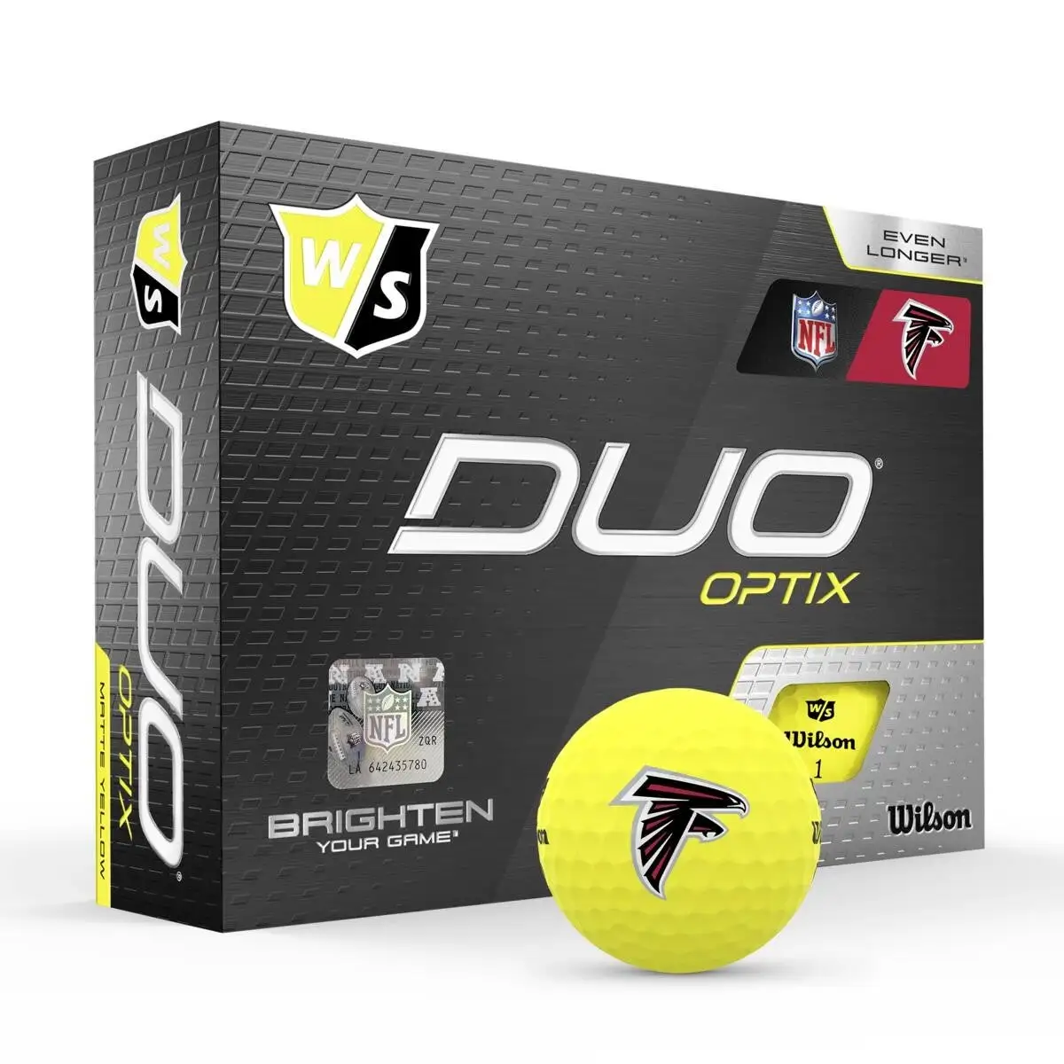 Wilson Staff Duo Optix NFL Team Licensed Golf Balls - Matte Yellow 3 Wilson Staff Duo Optix NFL Team Licensed Golf Balls - Matte Yellow