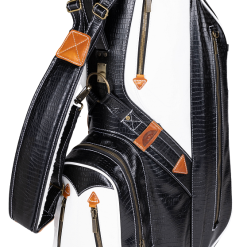 Sun Mountain 2023 Dundee Leather Cart Bag -Par Ready Shop Dundee N230415 black white