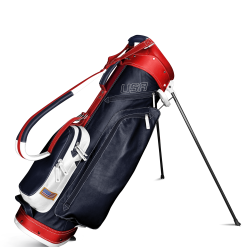 Sun Mountain Golf Leather Carry Stand Bag -Par Ready Shop G823274LeatherStandNavy White Red