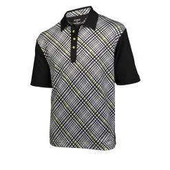CaddiesShack Ogio Grid Golf Polo Shirts 7 CaddiesShack Ogio Grid Golf Polo Shirts -Par Ready Shop Grid White Black Electric