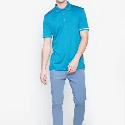 Callaway Jack Nicklaus Black Label By Perry Ellis Mini Jacquard Polo Shirts -Par Ready Shop MiniJacquardPolo DeepDiveBlue5