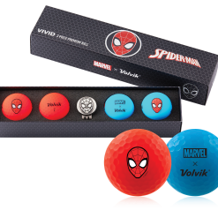 Volvik Marvel Limited Edition Marvel Golf Ball Gift Packs -Par Ready Shop Spider Man Box