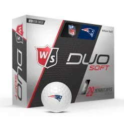 Wilson Staff Duo Soft NFL Team Licensed Golf Balls 57 Wilson Staff Duo Soft NFL Team Licensed Golf Balls -Par Ready Shop WGWP400NE WS DUO Soft 12BALL WH NFL NewEngland Vert wBall Hotlist V2