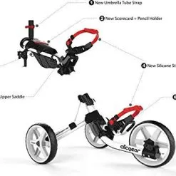 Proactive Clicgear Golf 3-Wheel Push Cart Model 4.0 -Par Ready Shop White 2