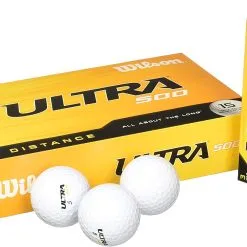CaddiesShack Wilson Ultra 500 Golf Balls 15 Pack -Par Ready Shop Wilson Ultra 500 Distance White Golf Balls