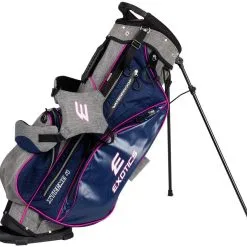 Tour Edge Exotics Xtreme 4 Stand Bags -Par Ready Shop Xtreme 4 Carry Bag Navy Scratch Plaid Pink