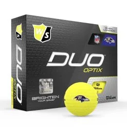 Wilson Staff Duo Optix NFL Team Licensed Golf Balls - Matte Yellow 17 Wilson Staff Duo Optix NFL Team Licensed Golf Balls - Matte Yellow -Par Ready Shop c27523ed3ecca347669259c84c33224a4ddf6d07 WGWP502BA 9 Duo Optix Box RT Hero NFL Baltimore Lockup YE