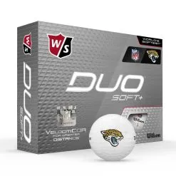 Wilson Staff Duo Soft + NFL Team Licensed Golf Balls -Par Ready Shop cfb6ad54f144709538c9f1dc64094504390c6128 WGWP500JX 9 Duo Soft Plus Box RT Hero NFL Jacksonville Lockup